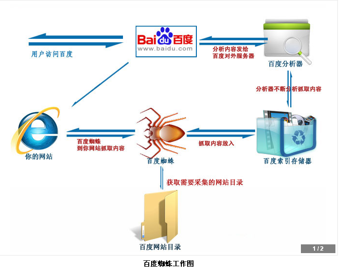 百度蜘蛛工作图